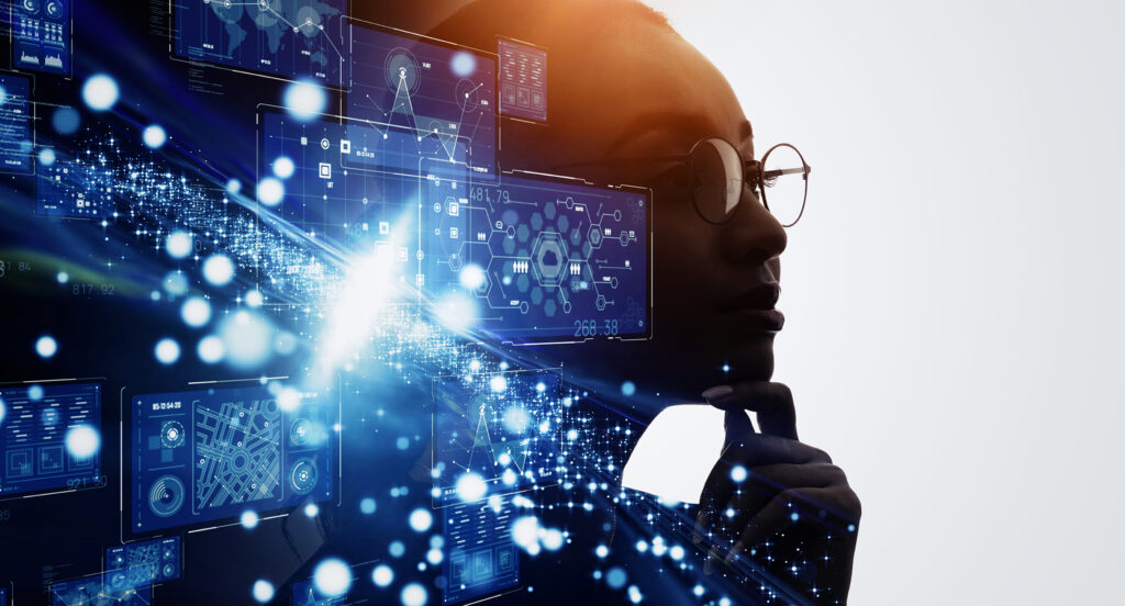 Science technology concept. AI (Artificial Intelligence). Deep learning.