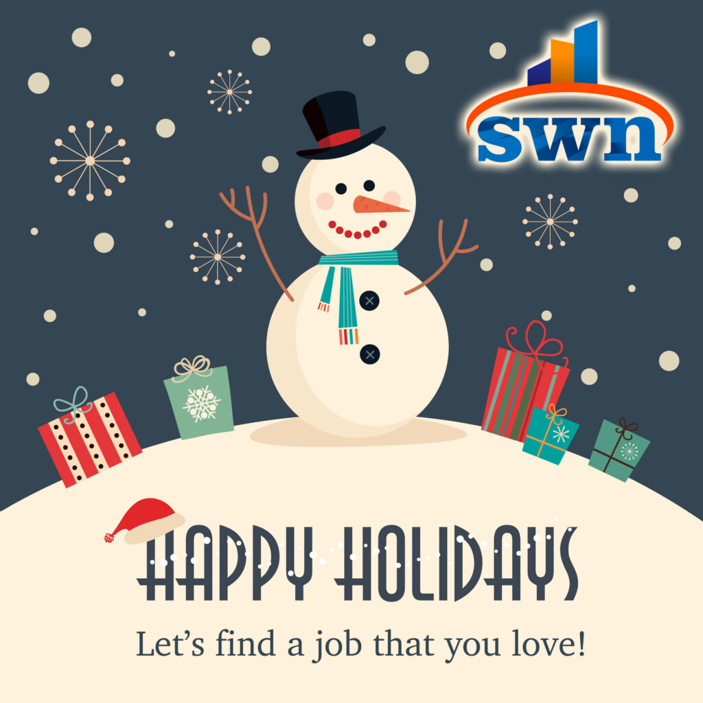 Snow Man Happy Holidays
