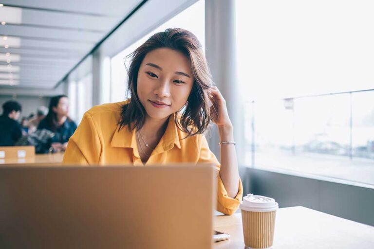 Woman at computer
